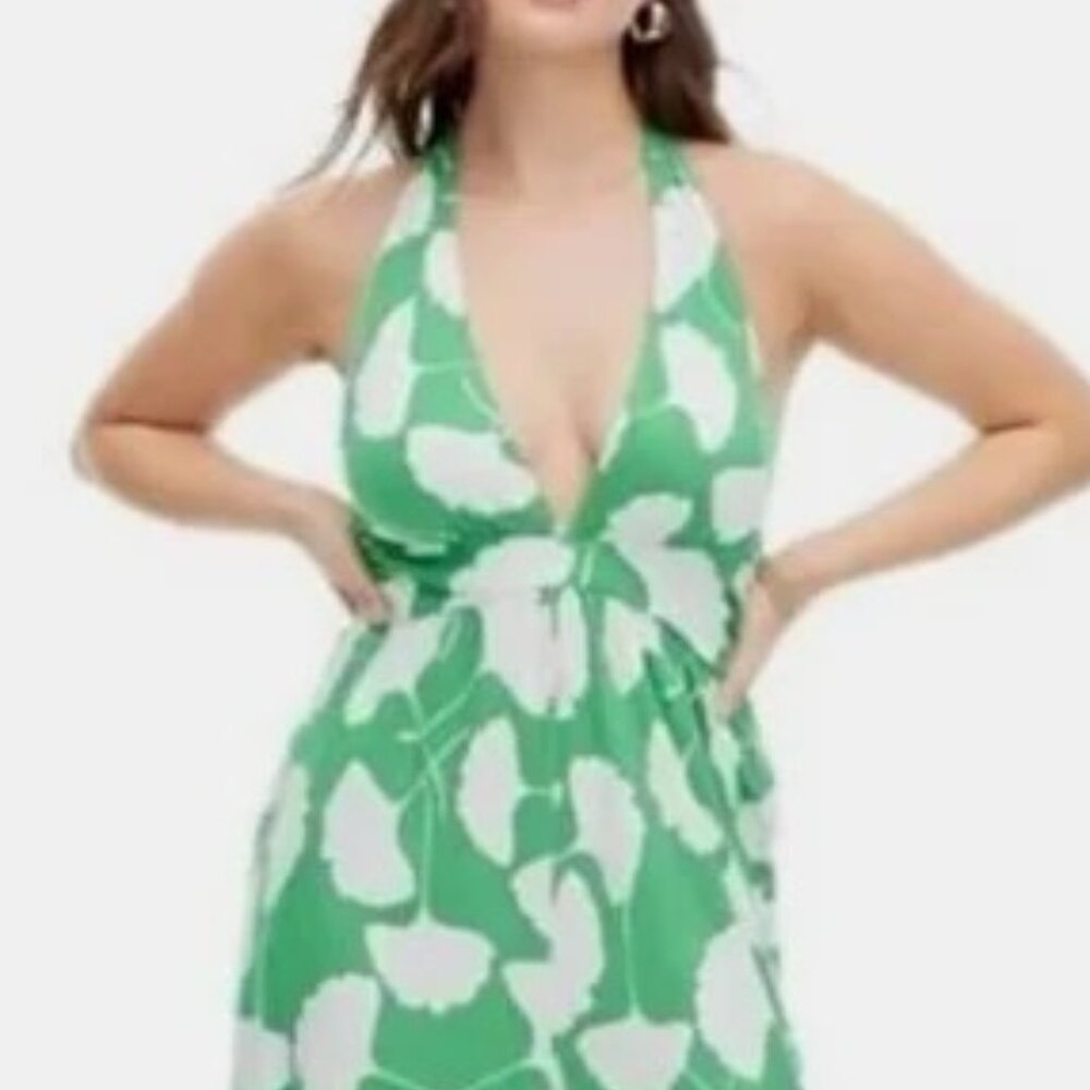 NWT Diane von Furstenberg x Target Green Ginkgo Print Jumpsuit – Size XL